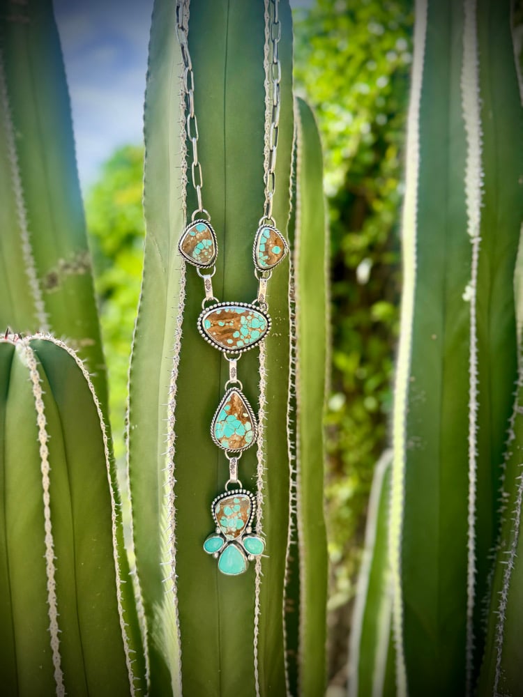 Image of Mine #8 Turquoise Lariat Necklace