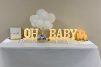 Image 2 of Plastic table set up for 6 people