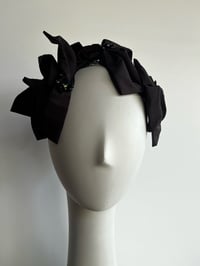 Image 4 of Black cocktail headpiece 