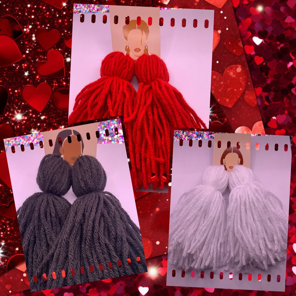Image of Tassel Yarn Earrings 