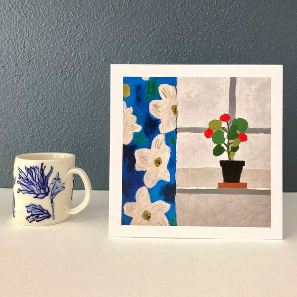Image of Flower Curtain card