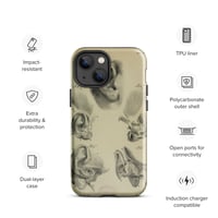 Image 19 of Vintage Book Page Anatomical Illustration Human Ear Tough Case for iPhone®