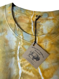 Image 7 of XXL Adult Combed Cotton Tee in Golden Earthy Geode Ice Dye
