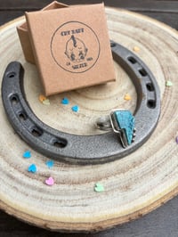Image 2 of Turquoise lightning bolt ring size 8