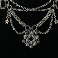 Image 2 of Chainmailled Flowers Necklace