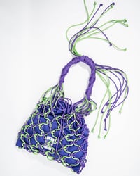 Image 2 of MACRAMÈ BAG - Acid Green / Purple 
