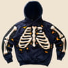 REWORKED NIKE 3D PUFF SKELETON HOODIE SIZE M