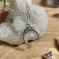 Image 2 of Crescent Moon Horn Necklace