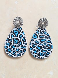 Boucles d'oreilles Blue Leopard 