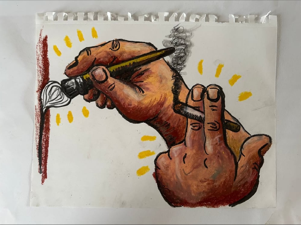 Image of “ODE TO GUSTON” drawing