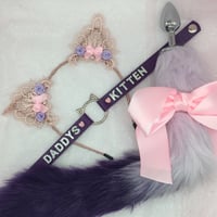 Pink purple kitten set 