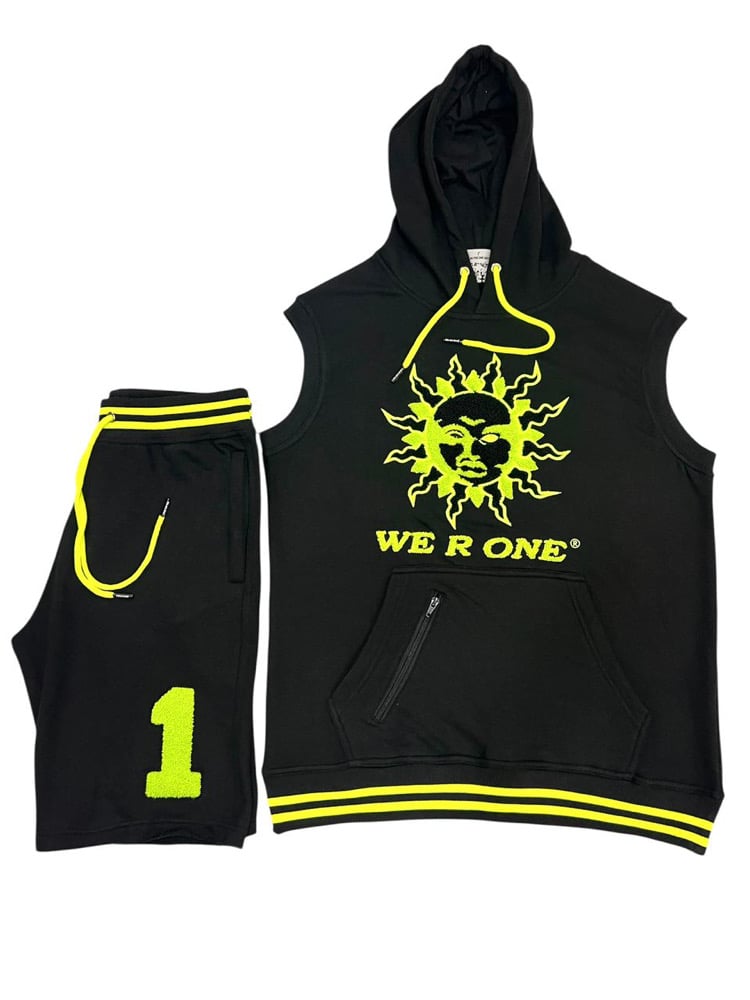 Image of FT SLEEVELESS HOODY SHORT SET 92’