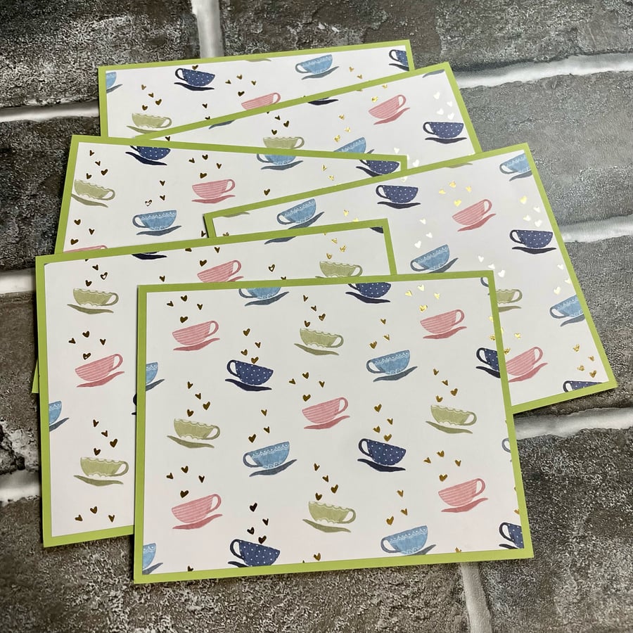 Image of Petite Tea Cups Boxed Note Cards 