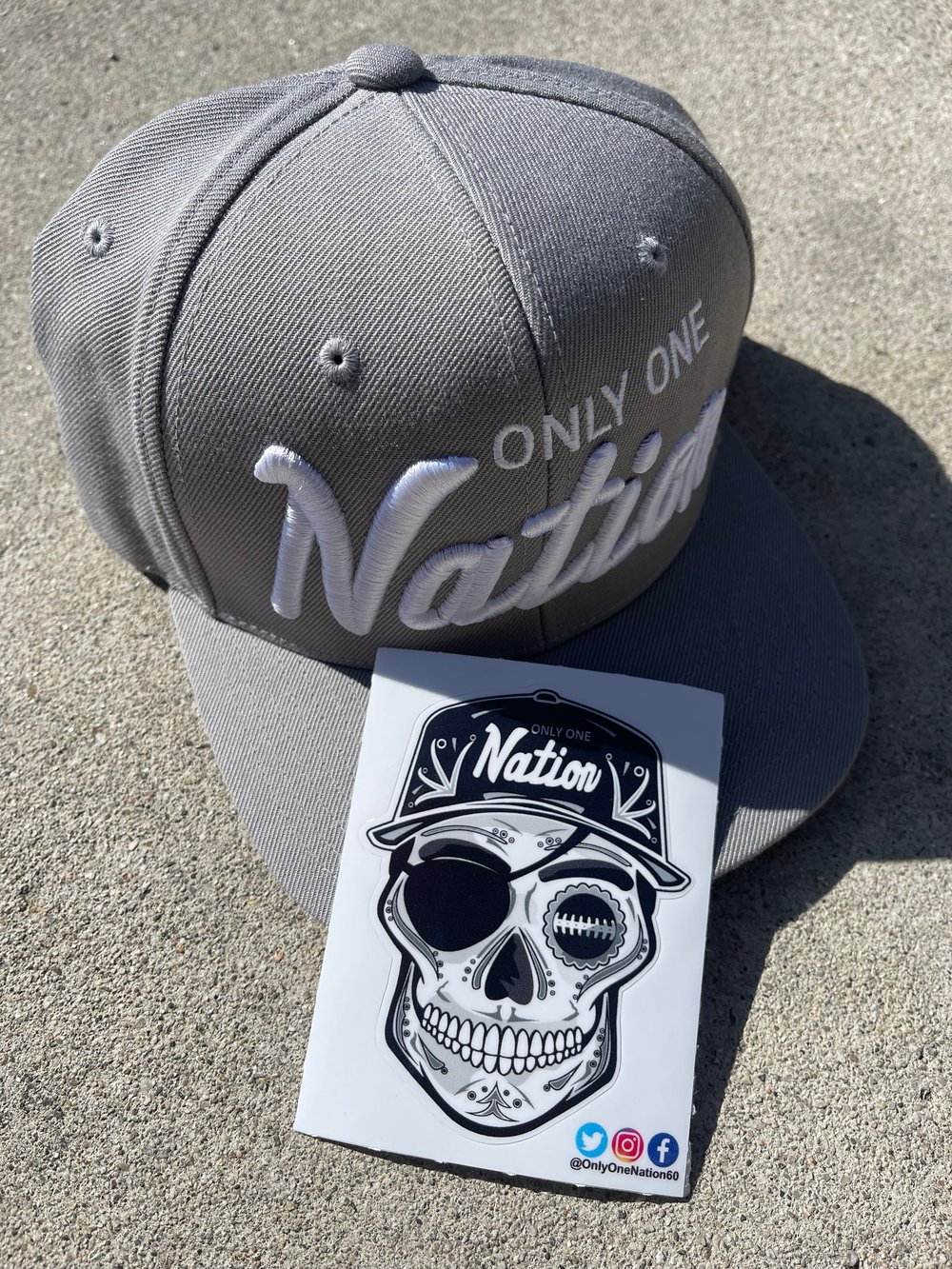 Only One Nation Skull sticker 