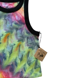 Image 3 of M Ladies Fitted Knit Contrast Tank in Euphoria Watercolor Ice Dye