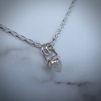 Image 2 of Handmade Sterling Silver Moonstone Bullet Point Pendant