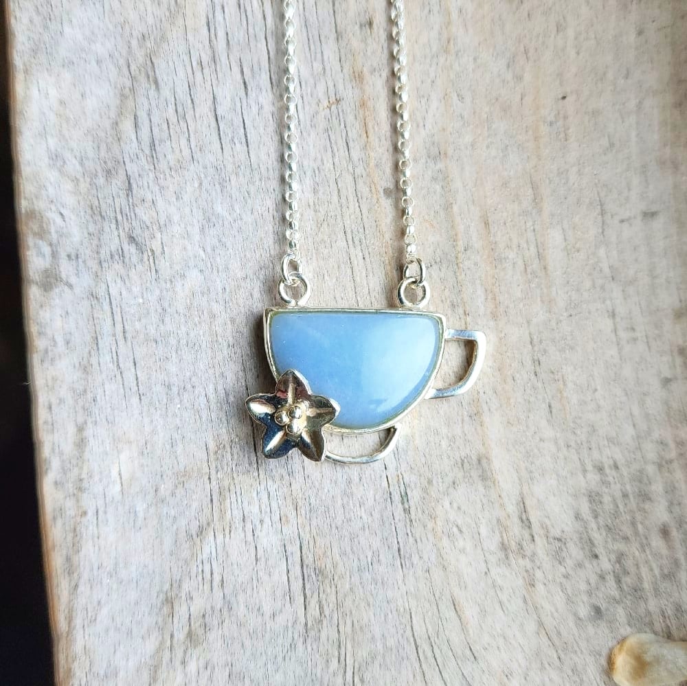 Image of Angelite Pendant - Cup of Whispers