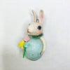 White Bunny in Egg with Florals