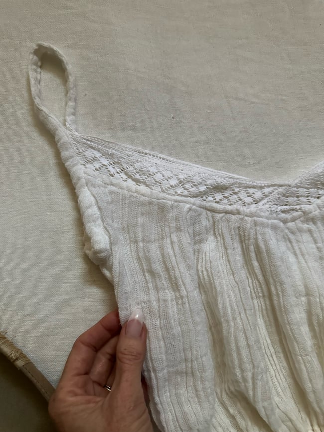 early 70s gauze cropped tank top camisole