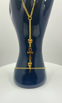 Image 2 of Butterfly Ankh Hand Bracelet