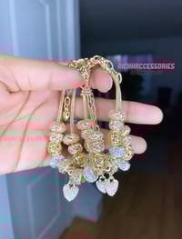 Image 1 of Gold heart charm chain link 