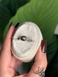 Image 2 of .925 SS PINK OPAL EVIL EYE RING ADJUSTABLE SIZES 5-12