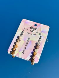 Image 1 of Brown Banded Agate Earrings