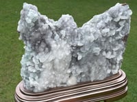 Image 2 of Druzy Quartz Crystal With Green Fluorite #452 