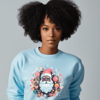 Image 1 of Pastel Santa Sweatshirt 