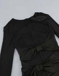 Image 9 of Paris Bow High Slit Maxi Dress