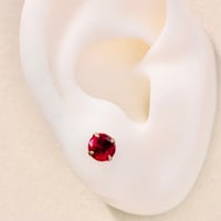 Image 1 of Red Stone Earrings