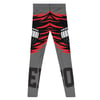 BOSSFITTED Grey Black and Red AOP Men's Compression Pants 