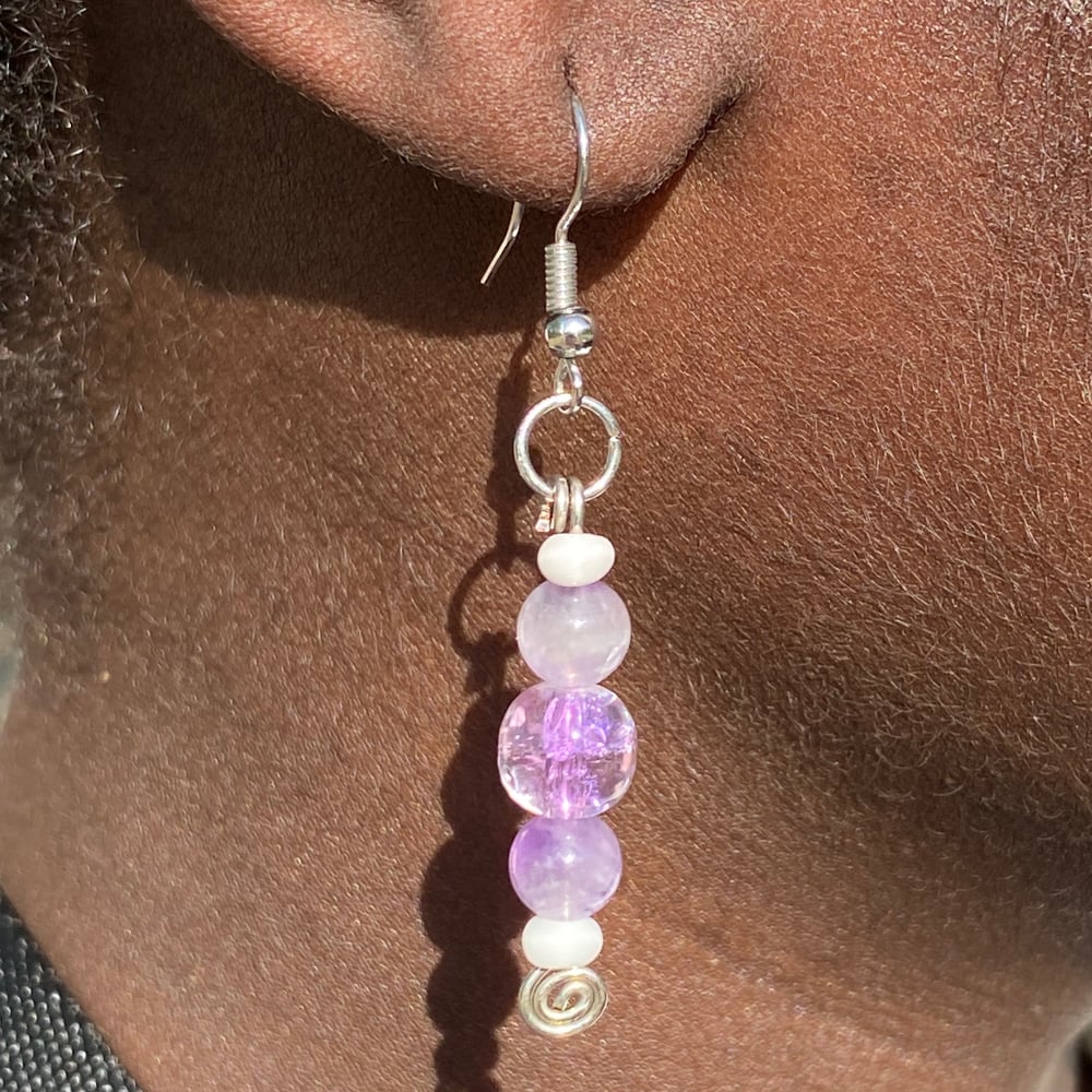 Image of amethyst rain earrings
