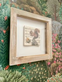 Image 1 of Red squirrel ceramic tile picture 