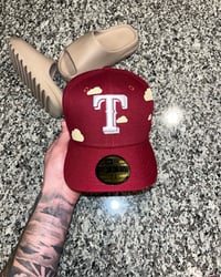 Image 2 of PARTLY CREAMY BURGUNDY RANGERS CUSTOM FITTED 