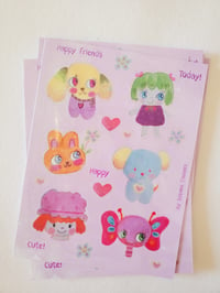 Image 1 of Happy friends sticker sheet 