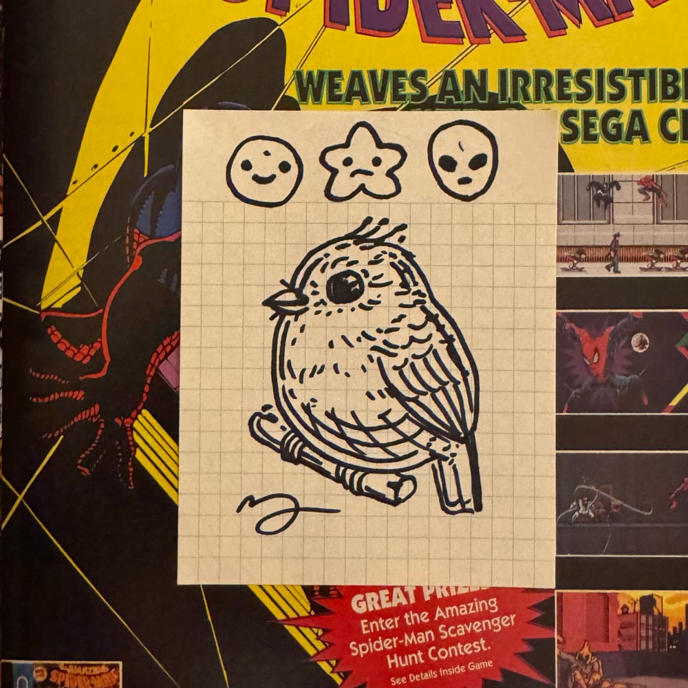 Image of Fat Bird Sharpie Sketch #105