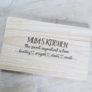 Image of Personalised Rubberwood Serving Board