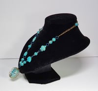 Image 2 of Turquoise Tumble - 18K Gold Plated Chain Necklace