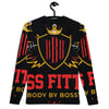 BossFitted Black and Red Youth Rash Guard