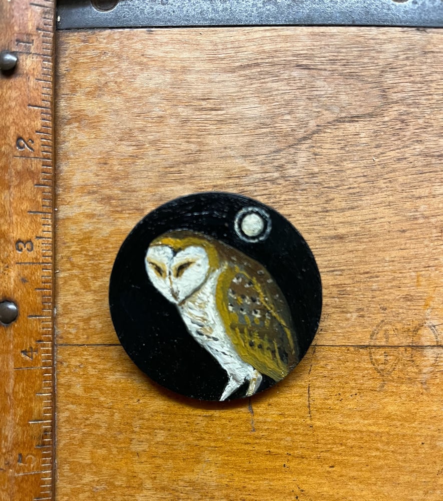 Image of Barn owl brooch 