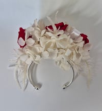 Image 6 of Red Rose & White Hydrangea Wrist Corsage