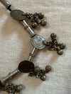 vintage nomadic coin and bell necklace 
