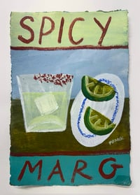 Spicy marg on yellow & jade 