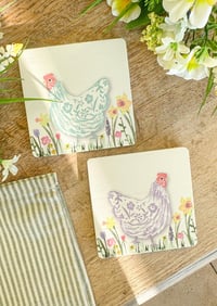 Country Chicken Coasters ( Set of 2 )