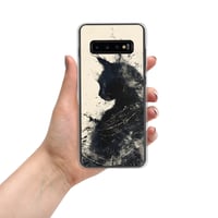 Image 6 of Black Cat On Ivory Clear Case for Samsung®