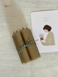 Image 7 of Bougies courtes vertes (x7)