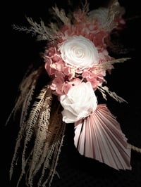 Image 3 of  Delicate Blush and White Dried Floral Hoop
