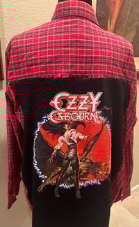 Vintage Red/Black/Cream Cotton Shirt Ozzy Osbourne