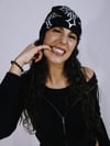 ✟ Black reversible beanie 